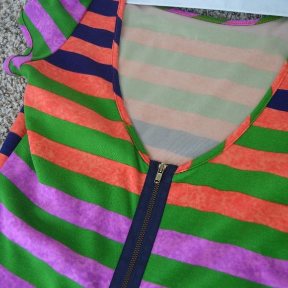 Multi colored Stripped Womens Dress - Picture 5 of 5